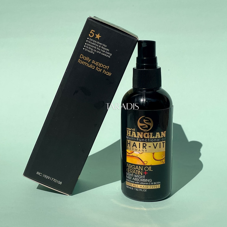 Hanglan Hair-Vit Argan & Keratin Hair Oil | Repair & Strengthen Hair